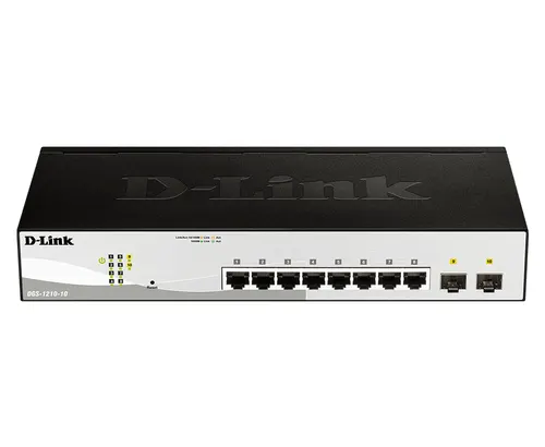 D-Link DGS-1210-10 przełącznik sieciowy Zarządzany L2 Gigabit Ethernet (10/100/1000) 1U Czarny, Szary