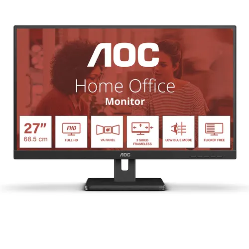AOC 27E3UM monitor komputerowy 68,6 cm (27") 1920 x 1080 px Full HD Czarny