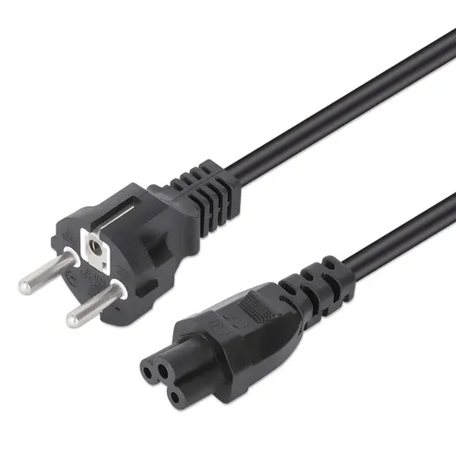 Manhattan 354172 kabel zasilające Czarny 1 m CEE7/7 IEC C5