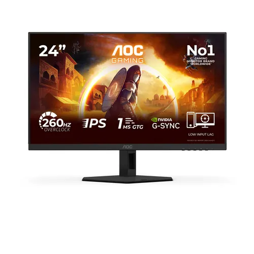 AOC G4 24G4ZRE monitor komputerowy 60,5 cm (23.8") 1920 x 1080 px Full HD LED Czarny, Czerwony
