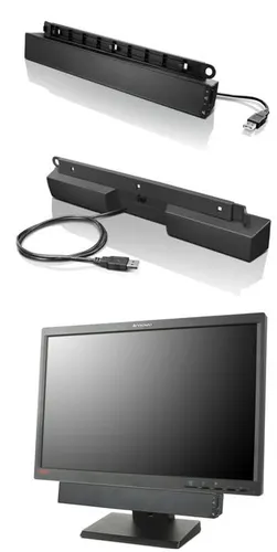 Lenovo USB Soundbar Czarny 2.0 kan. 2,5 W