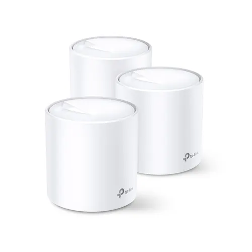 TP-Link Deco X60 Dual-band (2.4 GHz/5 GHz) Wi-Fi 6 (802.11ax) Biały 2 Wewnętrzny, 3 szt.