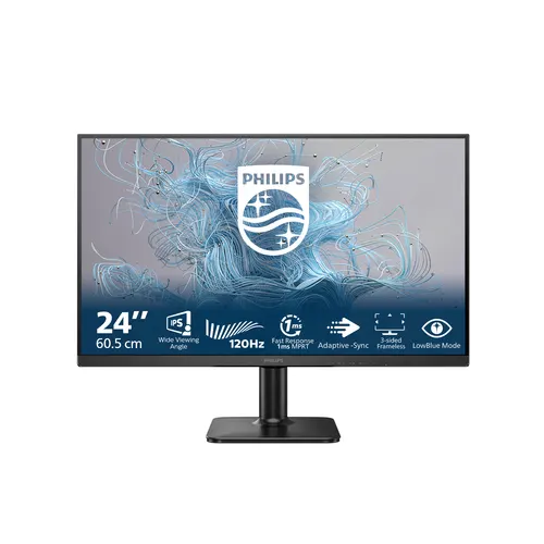Philips 1000 series 24E2N1110/00 monitor komputerowy 60,5 cm (23.8") 1920 x 1080 px Full HD LCD Czarny