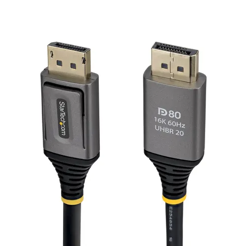 StarTech.com DP21V-2M-DP80-CABLE kabel DisplayPort Czarny