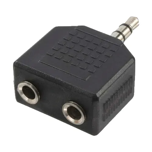 LogiLink CA1002 przejściówka do kabli 3.5mm 2x3.5mm Czarny