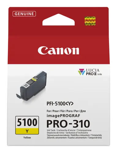 Canon PFI-5100 Y nabój z tuszem 1 szt. Oryginalny Żółty