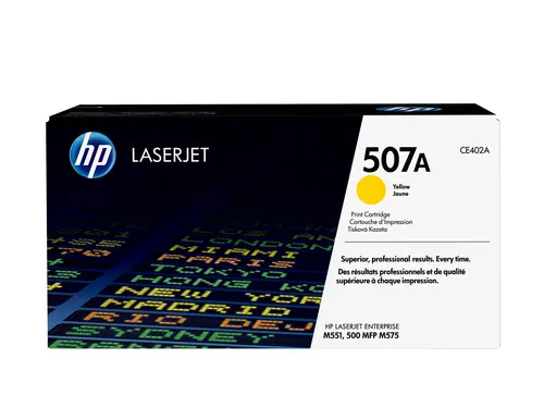 HP 507A oryginalny wkład z żółtym tonerem LaserJet