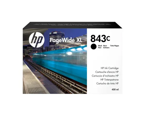 HP Czarny wkład atramentowy 843C PageWide XL 400 ml