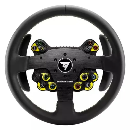 Thrustmaster Evo Racing 32R Leather Czarny, Żółty Kierownica Analogowa/Cyfrowa PC, PlayStation 4, PlayStation 5, Xbox One, Xbox One S, Xbox One X, Xbox Series S, Xbox Series X