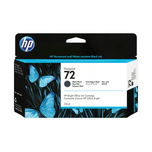 HP Czarny matowy wkład atramentowy 72 DesignJet 130 ml
