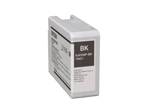 Epson SJIC55(BK) nabój z tuszem 1 szt. Oryginalny Czarny