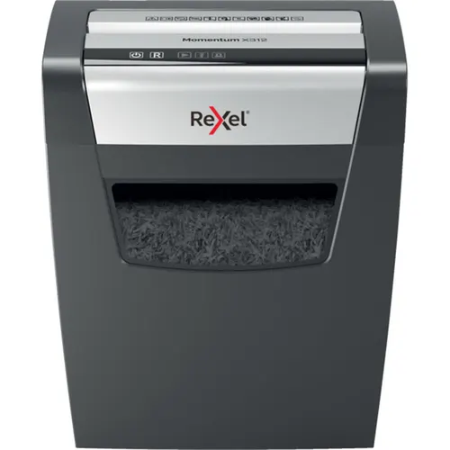 Rexel Momentum X312 niszczarka Rozdrabnianie przez cięcie cząstek 62 dB Czarny, Szary