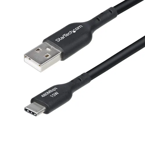 StarTech.com USB2AC4MBKE kabel USB USB 2.0 4 m USB A USB C 0,48 Gbit/s Czarny