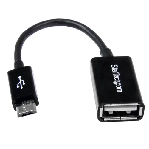 StarTech.com UUSBOTG kabel USB USB 2.0 0,127 m Micro-USB B USB A 0,48 Gbit/s Czarny