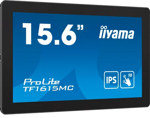 iiyama ProLite TF1615MC-B1 monitor komputerowy 39,6 cm (15.6") 1920 x 1080 px Full HD Ekran dotykowy Czarny