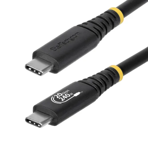 StarTech.com CC2M20GUSB4TP kabel USB USB4 Gen 2x2 2 m USB C 20 Gbit/s 240 W Czarny