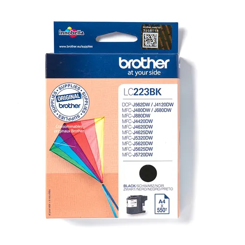 Brother LC-223BK nabój z tuszem 1 szt. Oryginalny Czarny