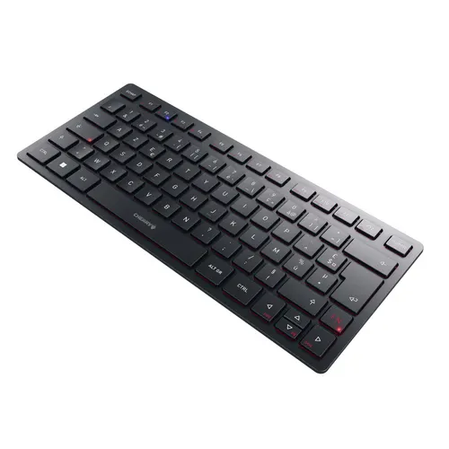 CHERRY KW 9200 MINI klawiatura Uniwersalne USB + RF Wireless + Bluetooth AZERTY Francuski Czarny