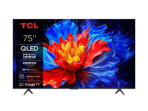 TCL 75P81K Telewizor 190,5 cm (75") 4K Ultra HD Smart TV Wi-Fi Metaliczny 350 cd/m²
