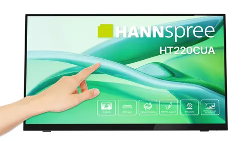 Hannspree HT220CUA monitor komputerowy 54,5 cm (21.4") 1920 x 1080 px Full HD LED Ekran dotykowy Czarny