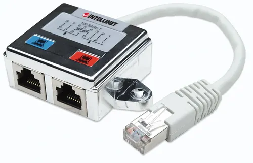 Intellinet 504195 przejściówka do kabli 2 x RJ45 RJ45 Srebrny, Biały