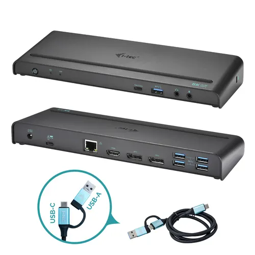 i-tec CATRIPLE4KDOCKPDIT stacja dokująca Przewodowa USB 3.2 Gen 1 (3.1 Gen 1) Type-C Czarny