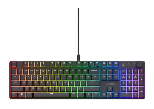 Trust GXT 866 TORIX klawiatura Gaming USB QWERTY Amerykański międzynarodowy Czarny