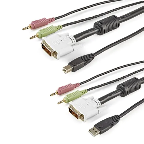 StarTech.com USBDVI4N1A6 kabel KVM Czarny 1,8 m