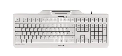 CHERRY KC 1000 SC klawiatura Biuro USB QWERTY British English Szary