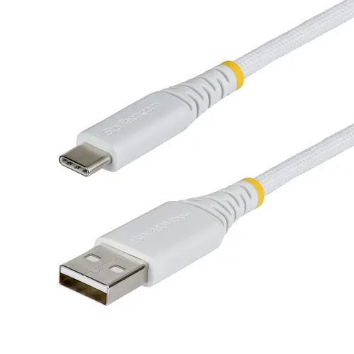 StarTech.com USB2AC1MBRWH kabel USB USB 2.0 1 m USB A USB C 0,48 Gbit/s 15 W Biały