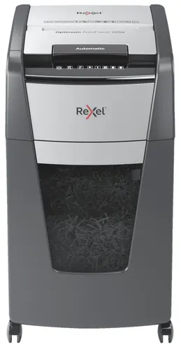 Rexel Optimum AutoFeed+ 225X niszczarka Rozdrabnianie krzyżowe 55 dB 23 cm Czarny, Szary