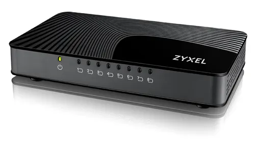 Zyxel GS-108S v2 Nie zarządzany Gigabit Ethernet (10/100/1000) Czarny
