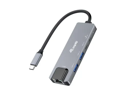 Equip 133496 stacja dokująca Przewodowa USB 3.2 Gen 1 (3.1 Gen 1) Type-C Szary