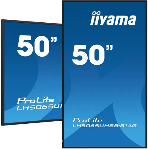 iiyama LH5065UHSB-B1AG signage display Płaski panel Digital Signage 125,7 cm (49.5") LCD Wi-Fi 800 cd/m² 4K Ultra HD Czarny Procesor wbudowany Android 11 24/7