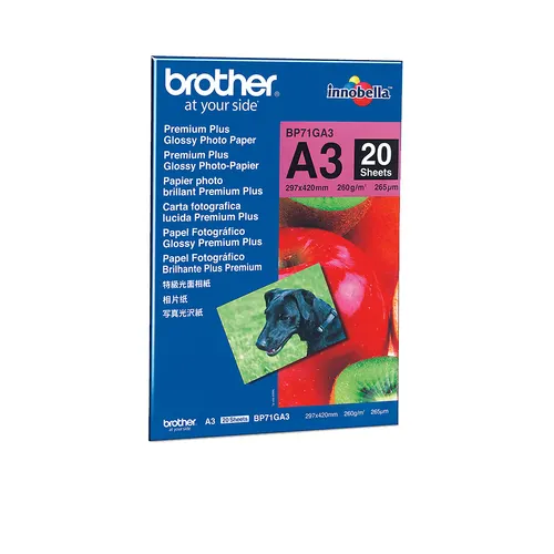 Brother BP71GA3 papier fotograficzny A3 Niebieski, Czerwony Połysk