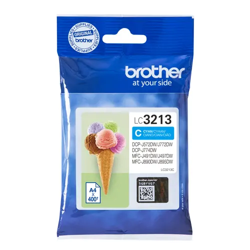 Brother LC3213C nabój z tuszem 1 szt. Oryginalny Wysoka (XL) wydajność Cyjan
