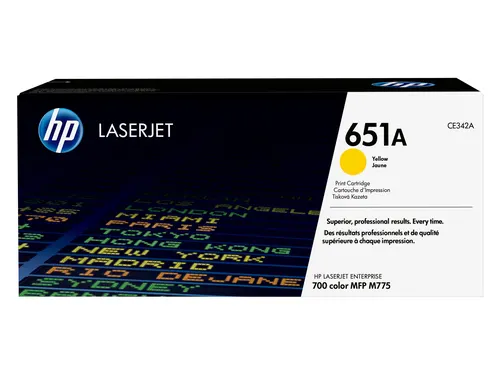 HP 651A oryginalny wkład z żółtym tonerem LaserJet