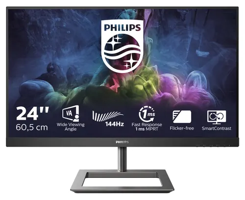 Philips E Line 242E1GAJ/00 monitor komputerowy 60,5 cm (23.8") 1920 x 1080 px Full HD LCD Czarny, Chrom
