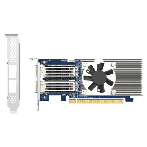 QNAP QXG-100G2SF-CX6 karta sieciowa Wewnętrzny Włókno 100000 Mbit/s
