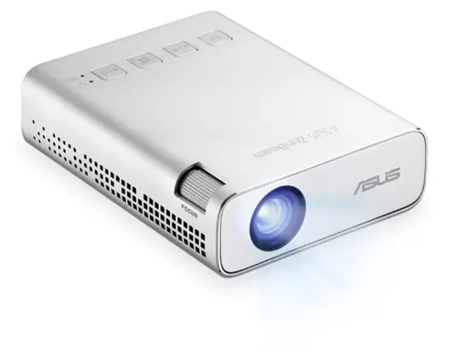 ASUS ZenBeam E1R Projektor o standardowym rzucie 200 ANSI lumenów LED WVGA (854x480) Srebrny