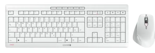 CHERRY JD-8550DE-0 klawiatura Dołączona myszka Dom/Biuro RF Wireless QWERTZ Niemiecki Biały