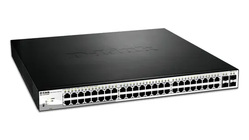 D-Link DGS-1210-52MP Zarządzany L2 Gigabit Ethernet (10/100/1000) Obsługa PoE Czarny, Szary