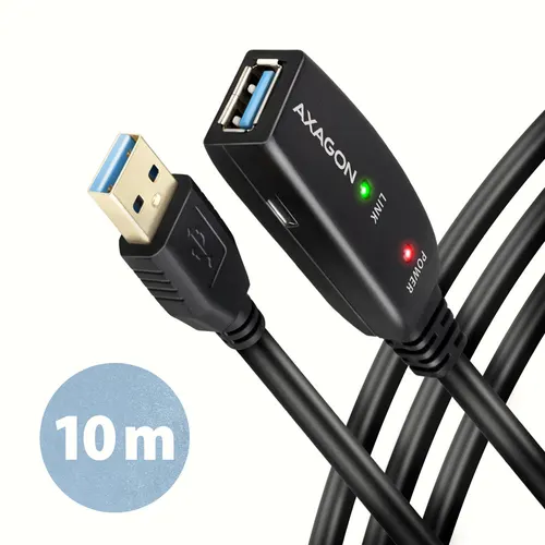 Axagon ADR-310 kabel USB USB 3.2 Gen 1 (3.1 Gen 1) 10 m USB A 5 Gbit/s Czarny