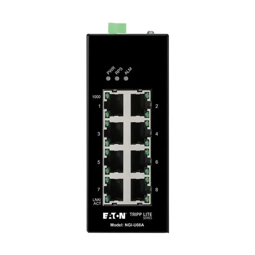 Eaton NGI-U08A przełącznik sieciowy Nie zarządzany Gigabit Ethernet (10/100/1000) Szyna DIN Czarny