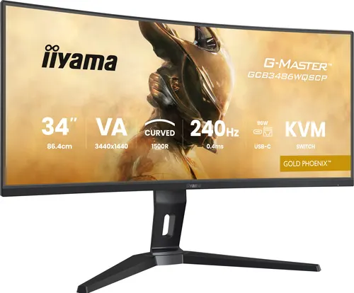 iiyama G-MASTER GCB3486WQSCP-B1 monitor komputerowy 86,4 cm (34") 3440 x 1440 px UltraWide Quad HD Czarny