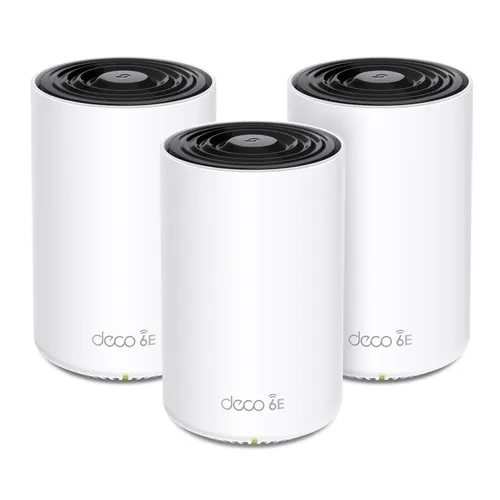 TP-Link Deco XE75 Pro (3-pack) Trójpasmowy (2,4 GHz / 5 GHz / 6 GHz) Wi-Fi 6E (802.11ax) Biały Wewnętrzny