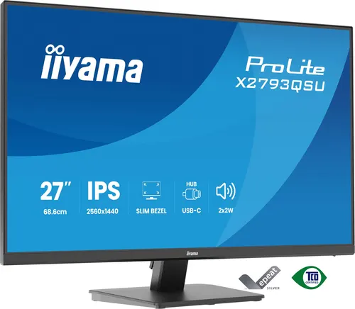iiyama ProLite X2793QSU-B1 monitor komputerowy 68,6 cm (27") 2560 x 1440 px Quad HD LED Czarny