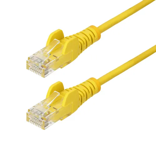 StarTech.com N6PAT250CMYLS kabel sieciowy Żółty 2,5 m Cat6 U/UTP (UTP) Okrągły