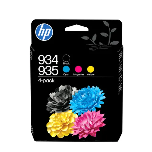 HP Zestaw 4 oryginalnych tuszów , 934 czarny i 935 blekitny/purpurowy/zólty (6ZC72AE)