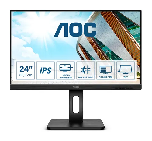 AOC P2 Q24P2Q monitor komputerowy 60,5 cm (23.8") 2560 x 1440 px Quad HD LED Czarny